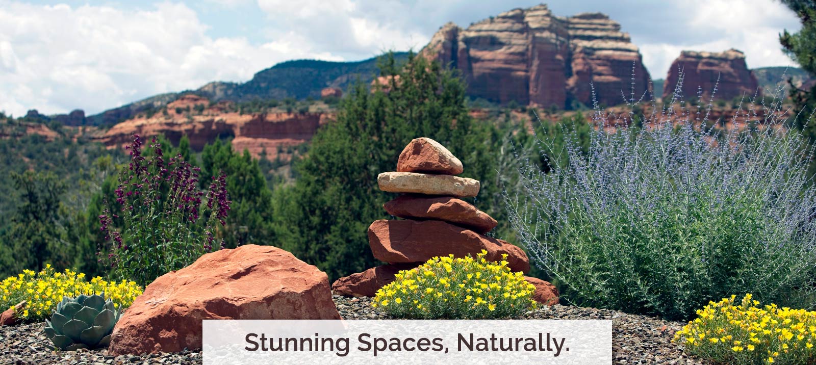 Image of a beautifully landscaped patio - Landscape Company Prescott AZ